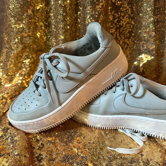 Nike Shoes - NIKE AIR FORCE 1 Platform Sneakers - GREY